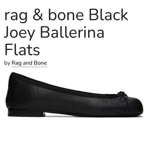Rag & Bone Elegant Black Ballet Flats